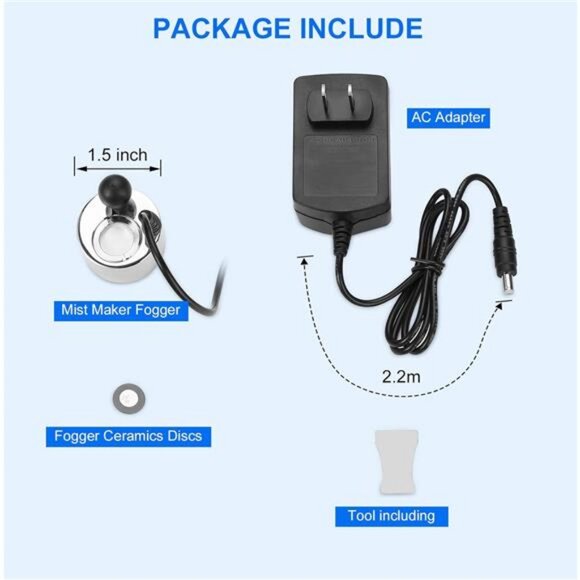 Mist Maker, Upgraded Fogger Water Fountain Pond Fog Machine Atomizer - Picture 6 of 7